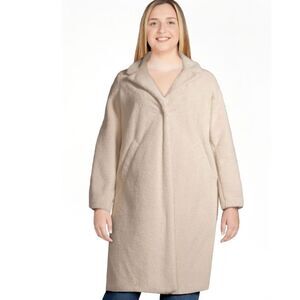 Mark Alan Women's Medium Single Breasted Faux Sherpa Coat